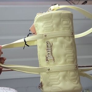 Embossed juicy couture yellow barrel bag nwt